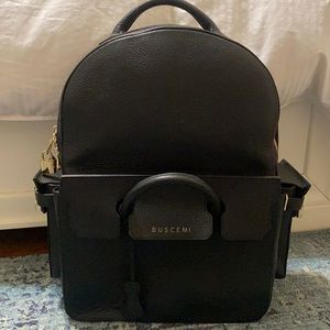 Buscemi Black Leather Backpack